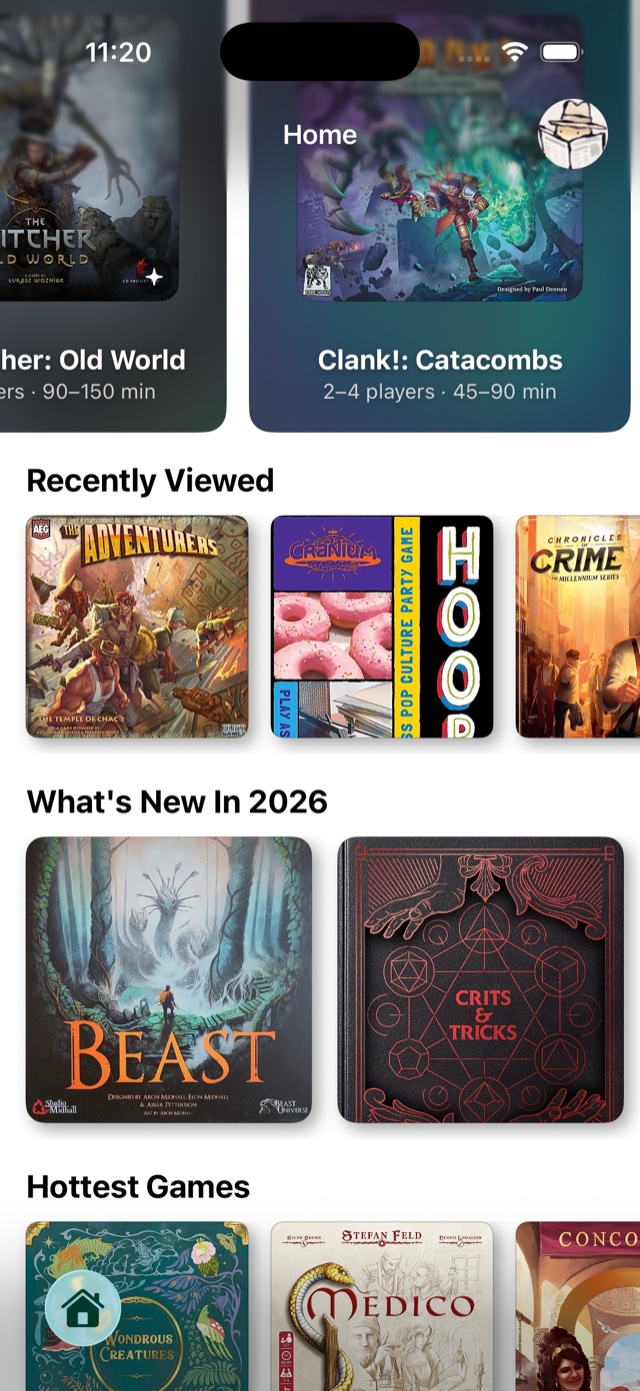 Roll Play home discovery feed