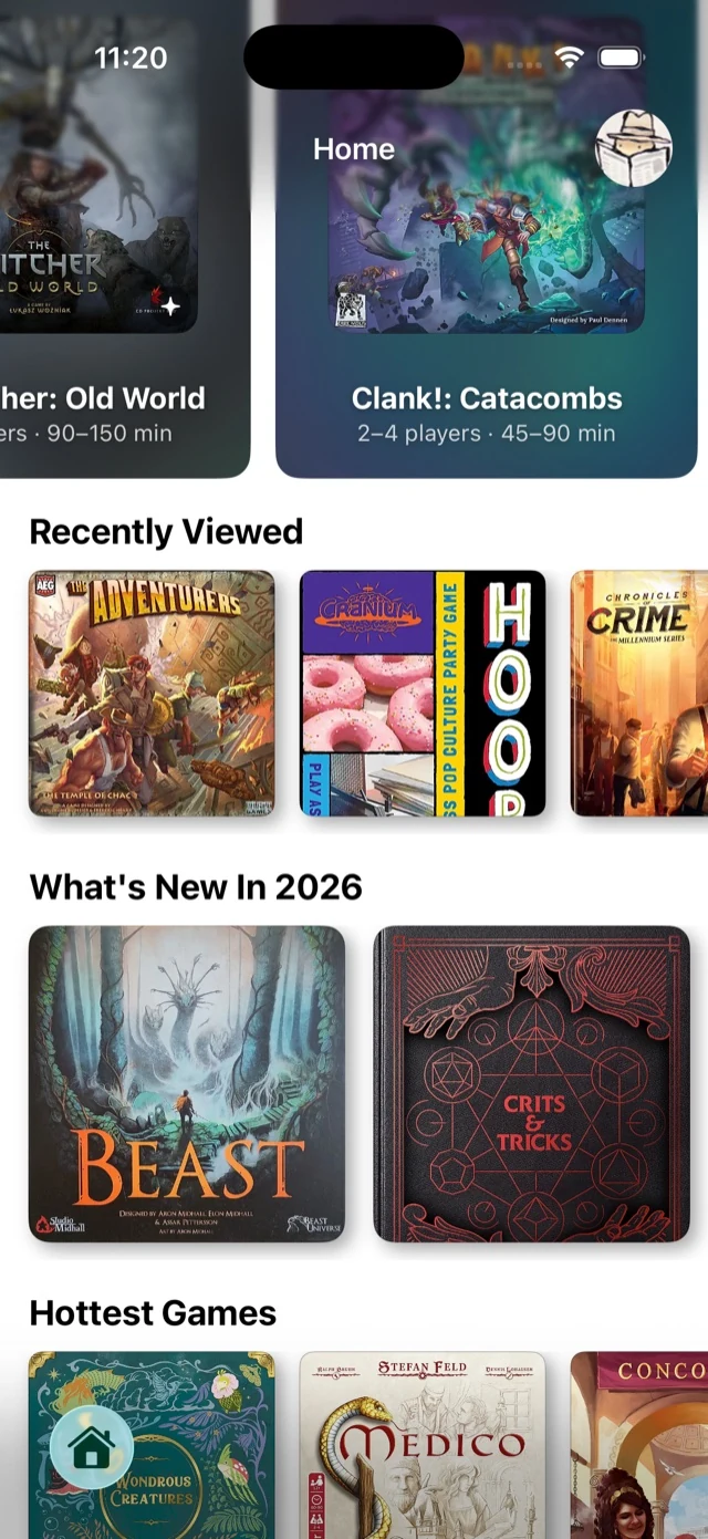 Roll Play home discovery feed